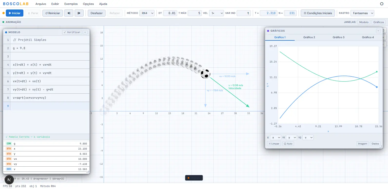 Lançamento de projéteis